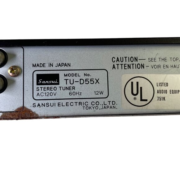 Sansui Digital Synthesizer Tuner TU D55X FM AM Preset Station DJ Equipment u Vin - Picture 8 of 11